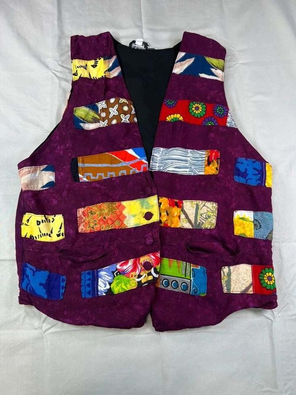 Native Designs patchwork vest C26